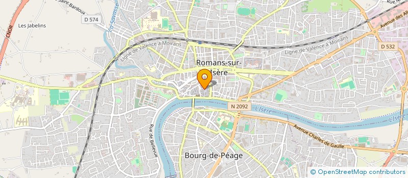 localisation de l'entreprise BOUQUINERIE L'ODYSSEE  ROMANS-SUR-ISERE