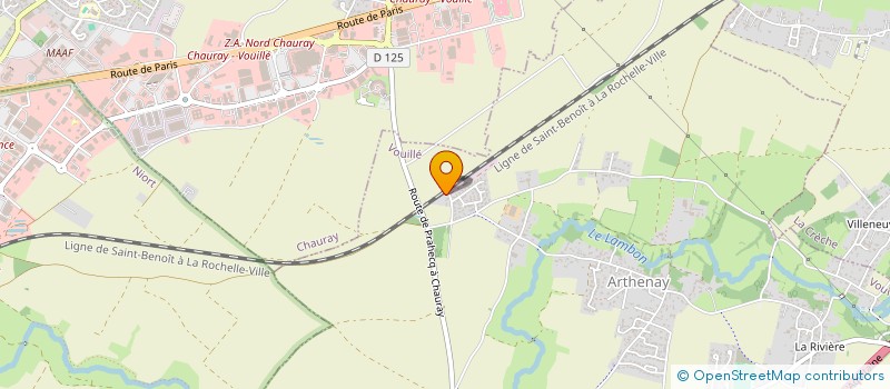 localisation de l'entreprise BOURASSEAU TRANSPORTS  VOUILLE