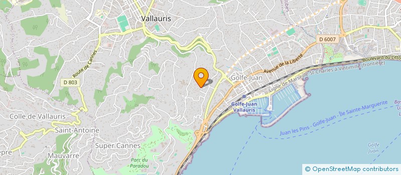 localisation de l'entreprise BOURBON à VALLAURIS