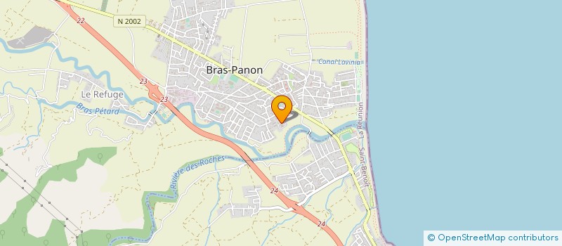 localisation de l'entreprise BOURBON ENERGIE SOLAIRE  BRAS-PANON