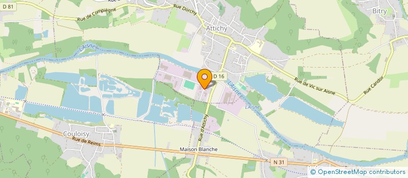 localisation de l'entreprise BOURBON PAYSAGES  ATTICHY