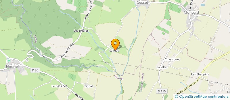 localisation de l'entreprise BOURBON TP  CESSET