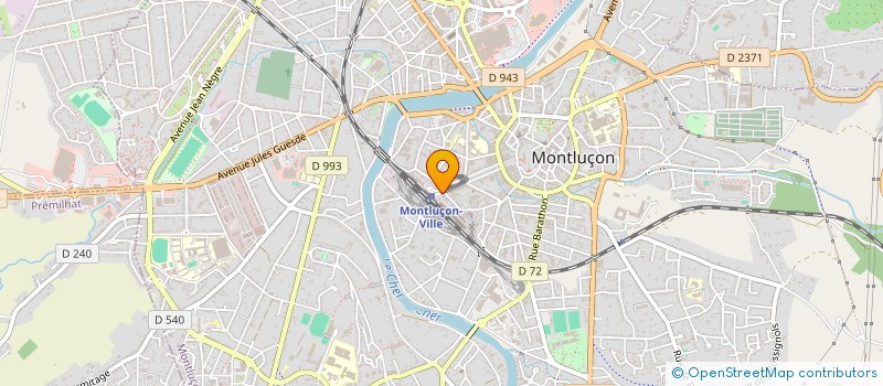 localisation de l'entreprise BOURBONNAISE D'HOTELLERIE à MONTLUCON