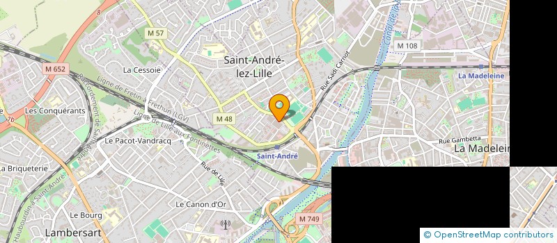 localisation de l'entreprise BOURDALLE MATERIAUX à SAINT-ANDRE-LEZ-LILLE