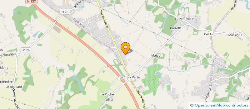 localisation de l'entreprise BOURDEAU PACKAGING  TREILLIERES