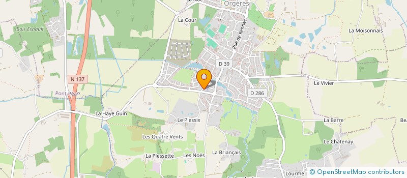 localisation de l'entreprise BOURDET ELEC & CO  ORGERES