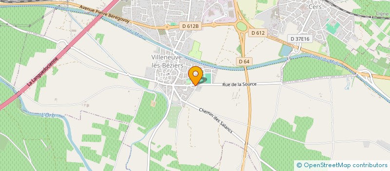 localisation de l'entreprise BOURDILLON PEPINIERES VERDOIT  VILLENEUVE-LES-BEZIERS