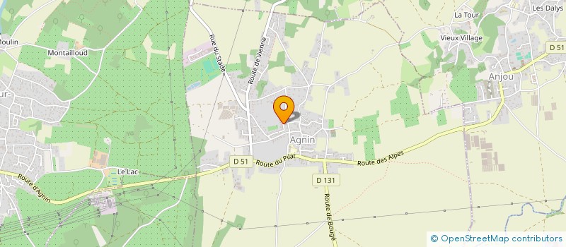 localisation de l'entreprise BOURDILLON TRAVAUX PUBLICS  AGNIN