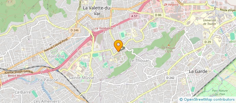 localisation de l'entreprise BOURDIN à LA VALETTE-DU-VAR