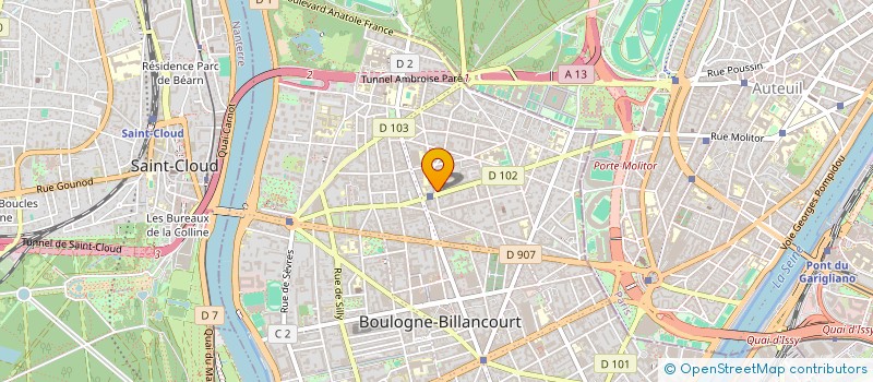 localisation de l'entreprise BOURDON à BOULOGNE-BILLANCOURT
