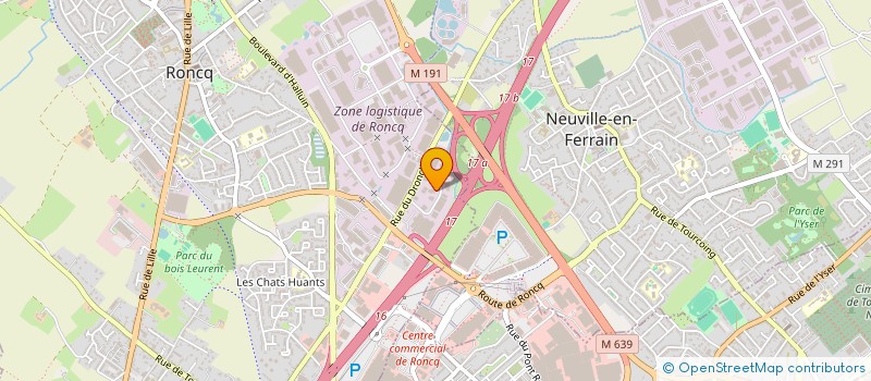 localisation de l'entreprise BOURDON à RONCQ