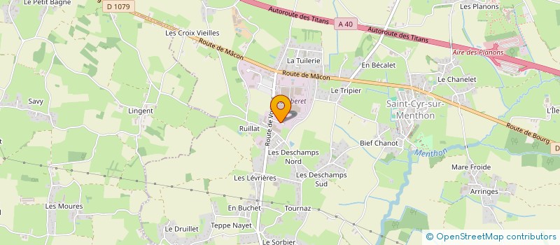 localisation de l'entreprise BOURDON PLOMBERIE à SAINT-CYR-SUR-MENTHON