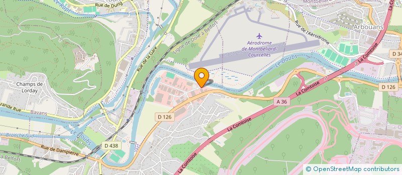 localisation de l'entreprise BOURDONCLE PISCINES & SPAS à VOUJEAUCOURT