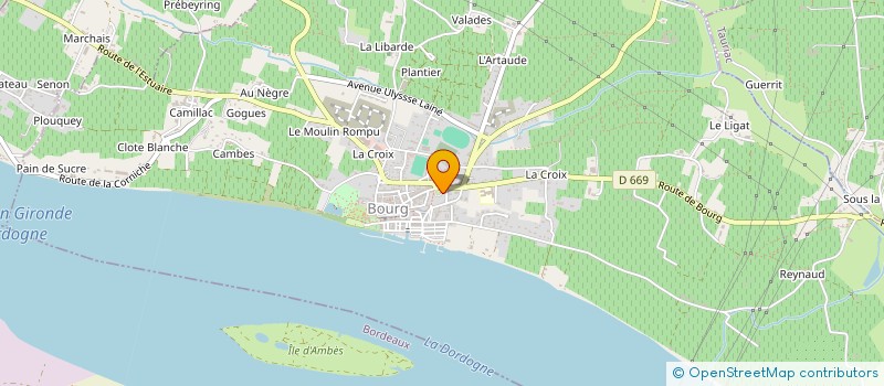 localisation de l'entreprise BOURG ARTS ET VINS à BOURG