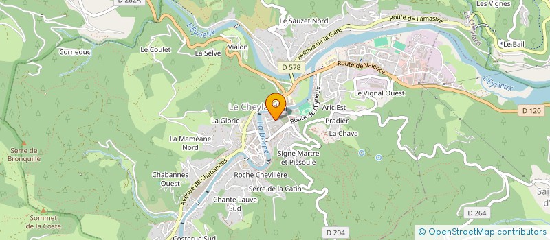 localisation de l'entreprise BOURG AUTO à LE CHEYLARD