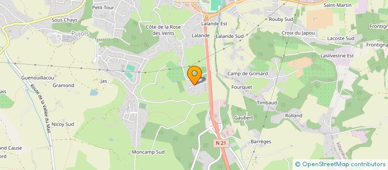 localisation de l'entreprise BOURGADE  PUJOLS