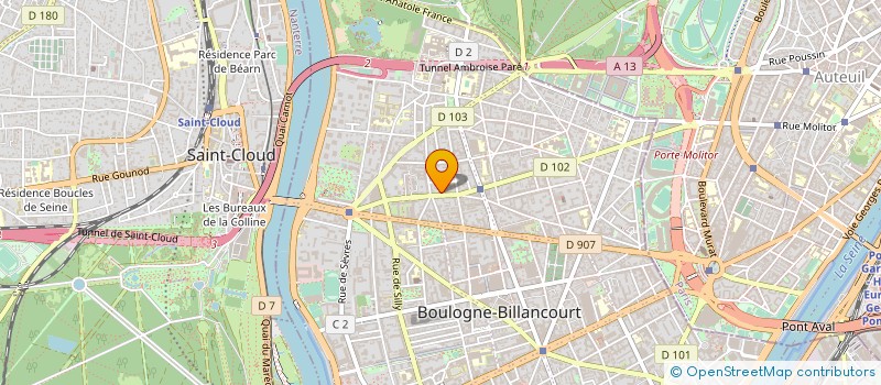 localisation de l'entreprise BOURGAUT                      PIERR  BOULOGNE-BILLANCOURT