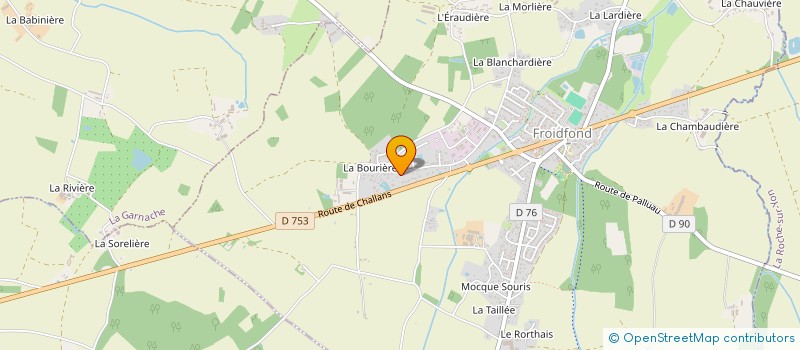 localisation de l'entreprise BOURGEAIS ETANCHEITE  FROIDFOND