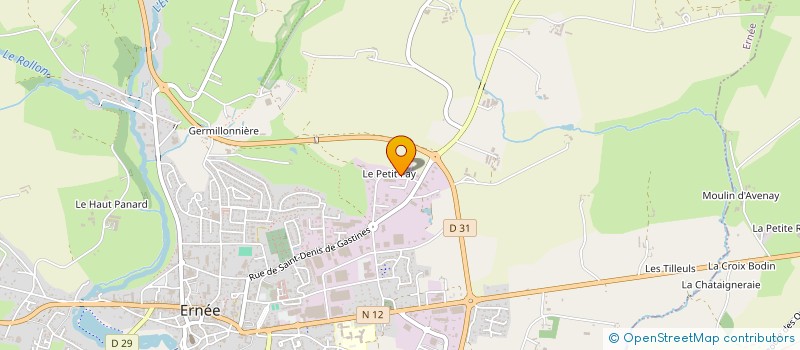 localisation de l'entreprise BOURGEAIS I.P.C.  ERNEE