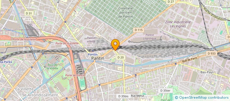 localisation de l'entreprise BOURGEOIS à PANTIN