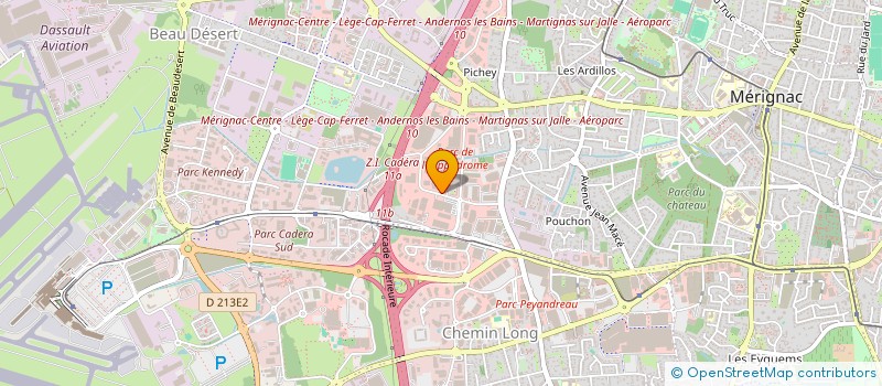 localisation de l'entreprise BOURGEOIS  MERIGNAC