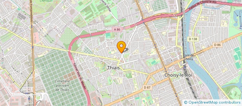 localisation de l'entreprise BOURGEOIS- CHAUFFAGE-PLOMBERIE  THIAIS