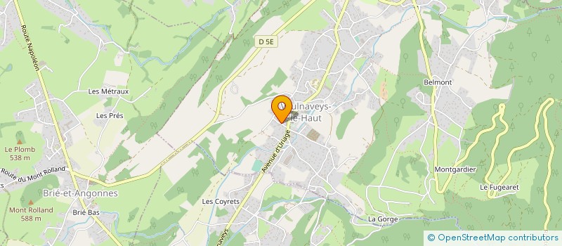 localisation de l'entreprise BOURGEOIS-CLAVIER M ET CLAVIER PIERRE  SAINT MARTIN D'URIAGE