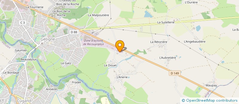 localisation de l'entreprise BOURGEOIS ET CIE à GETIGNE