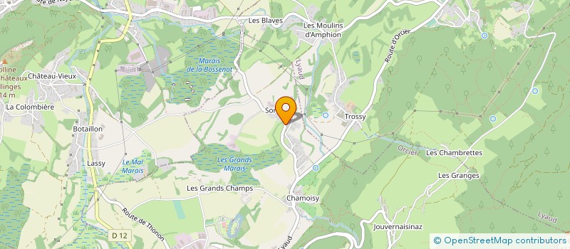 localisation de l'entreprise BOURGEOIS FRERES SARL à ORCIER