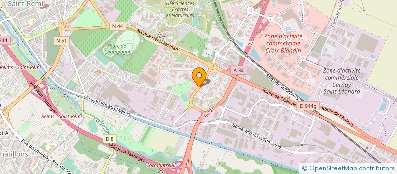 localisation de l'entreprise BOURGEOIS SAS à REIMS