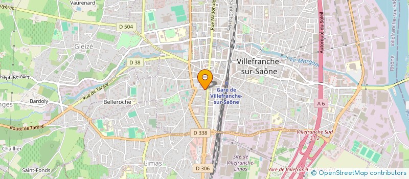 localisation de l'entreprise BOURGEOIS/SINZ  VILLEFRANCHE-SUR-SAONE