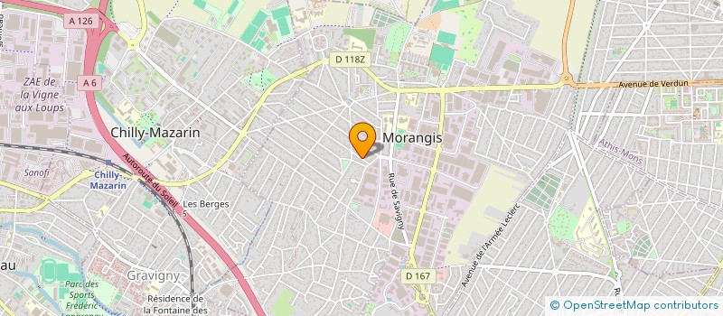 localisation de l'entreprise BOURGEOISAT FLEURY à MORANGIS