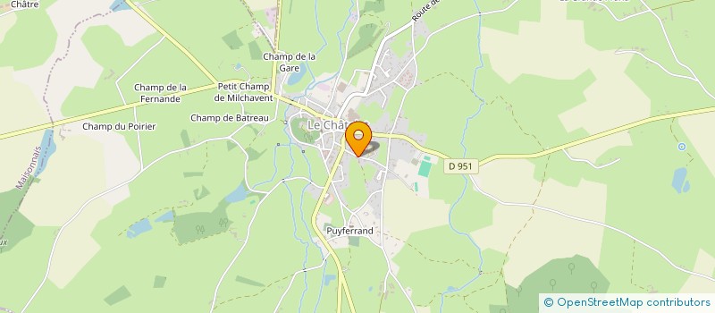 localisation de l'entreprise BOURGES MEDIAS 2028  LE CHATELET