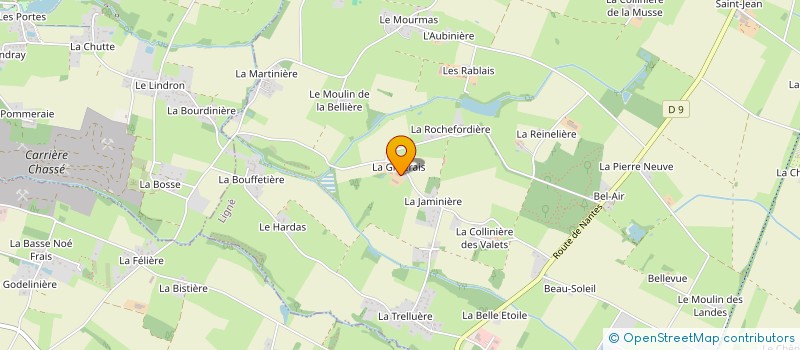 localisation de l'entreprise BOURGET SARL à LIGNE