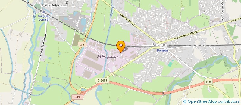 localisation de l'entreprise BOURGIN PLAINE  BONSON