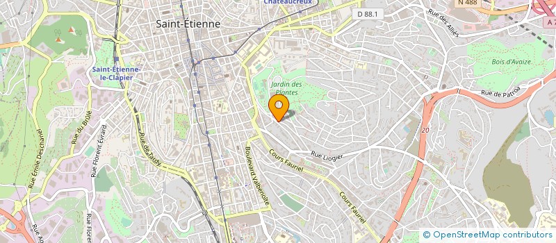 localisation de l'entreprise BOURGIN SAS - GENIE ELEC CLIMATIQUE à SAINT-ETIENNE