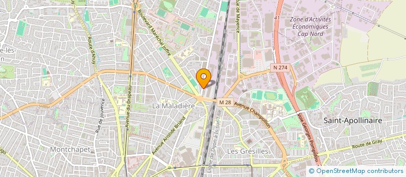 localisation de l'entreprise BOURGOGNE BIKE à DIJON