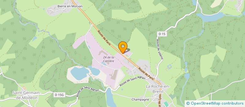 localisation de l'entreprise BOURGOGNE BOIS CHAUFFAGE à LA ROCHE-EN-BRENIL