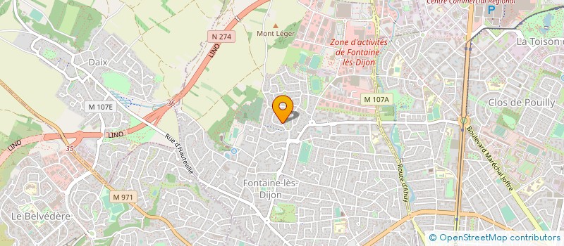 localisation de l'entreprise BOURGOGNE COMMUNICATION à FONTAINE-LES-DIJON