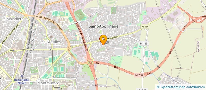 localisation de l'entreprise BOURGOGNE CONCEPT à SAINT-APOLLINAIRE