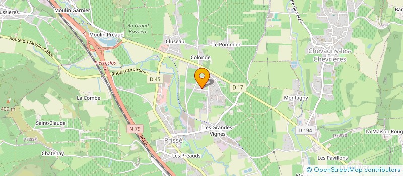 localisation de l'entreprise BOURGOGNE CONSTRUCTION BOIS BETON  PRISSE