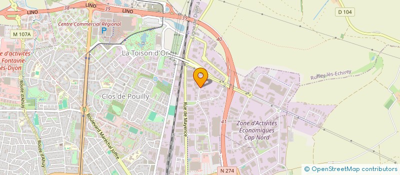 localisation de l'entreprise BOURGOGNE COUVERTURE à DIJON