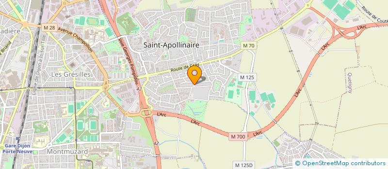 localisation de l'entreprise BOURGOGNE ECOM  SAINT-APOLLINAIRE