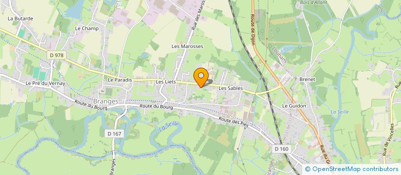 localisation de l'entreprise BOURGOGNE EMBALLAGES NATURELS à BRANGES