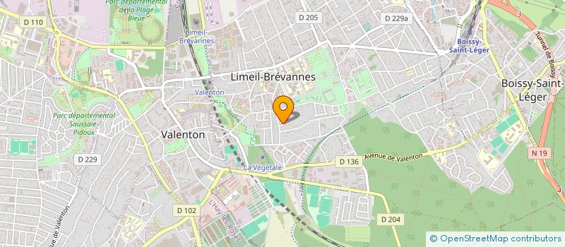 localisation de l'entreprise BOURGOGNE ENTREP PLOMBERIE COUVERTURE à LIMEIL-BREVANNES