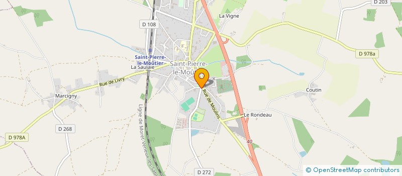 localisation de l'entreprise BOURGOGNE INVESTISSEMENTS  SAINT-PIERRE-LE-MOUTIER