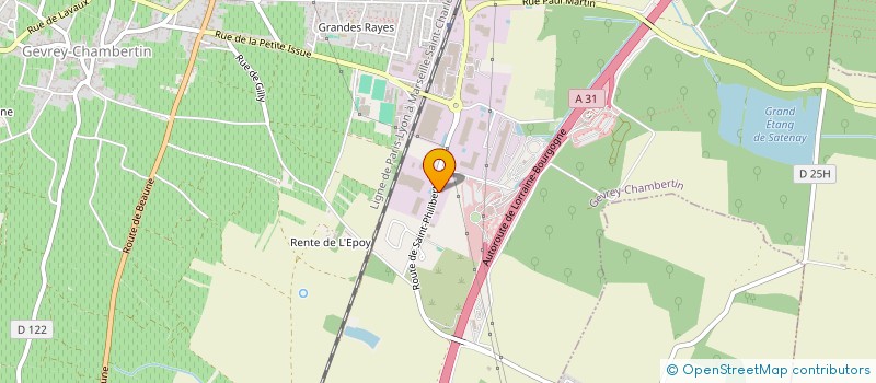 localisation de l'entreprise BOURGOGNE PNEUS SERVICES - BPS  GEVREY-CHAMBERTIN