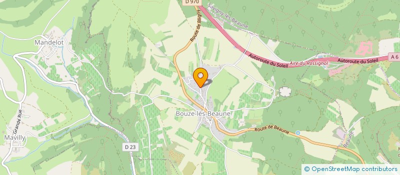 localisation de l'entreprise BOURGOGNE ROGER ET SYLVIE  BOUZE-LES-BEAUNE