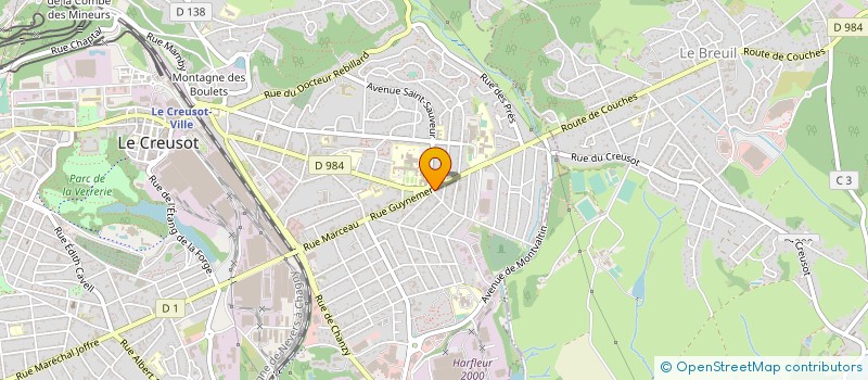 localisation de l'entreprise BOURGOGNE SERVICES A LA PERSONNE  LE CREUSOT