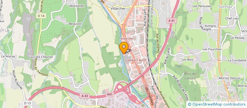 localisation de l'entreprise BOURGOIN MOBILITES à LA MOTTE-SERVOLEX